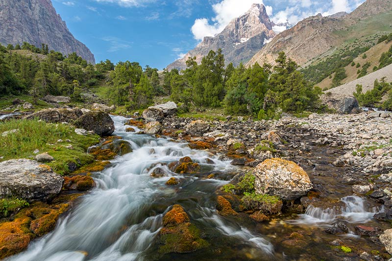 Gold bearing mountain creek